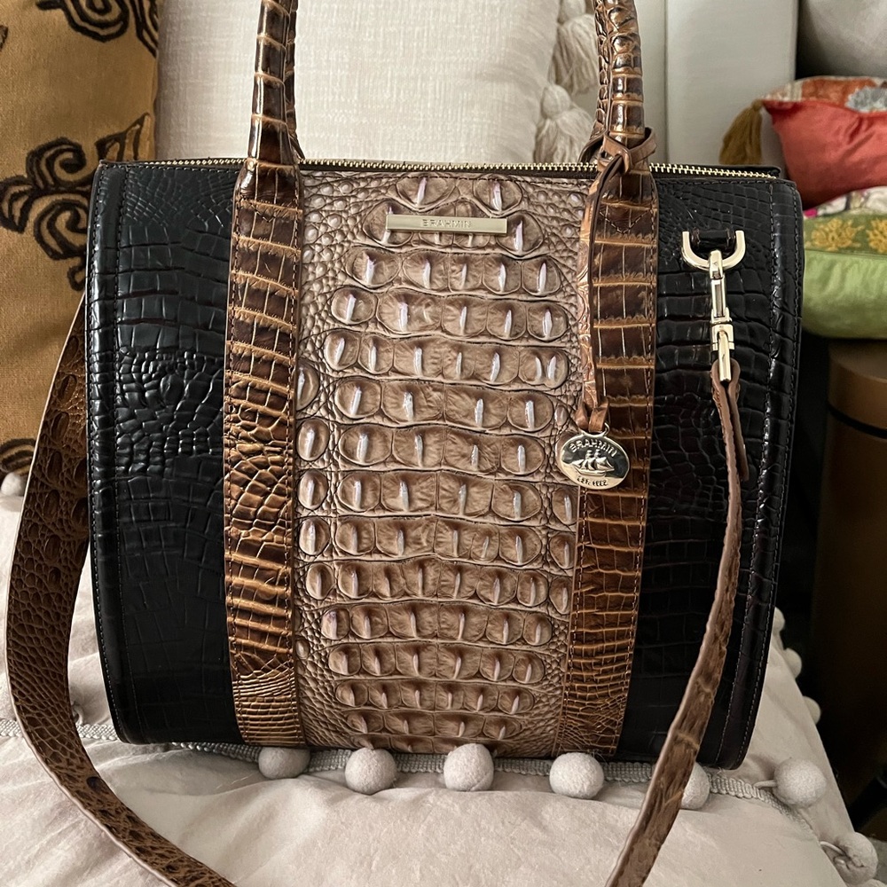 Brahmin Caroline Cocoa satchel
